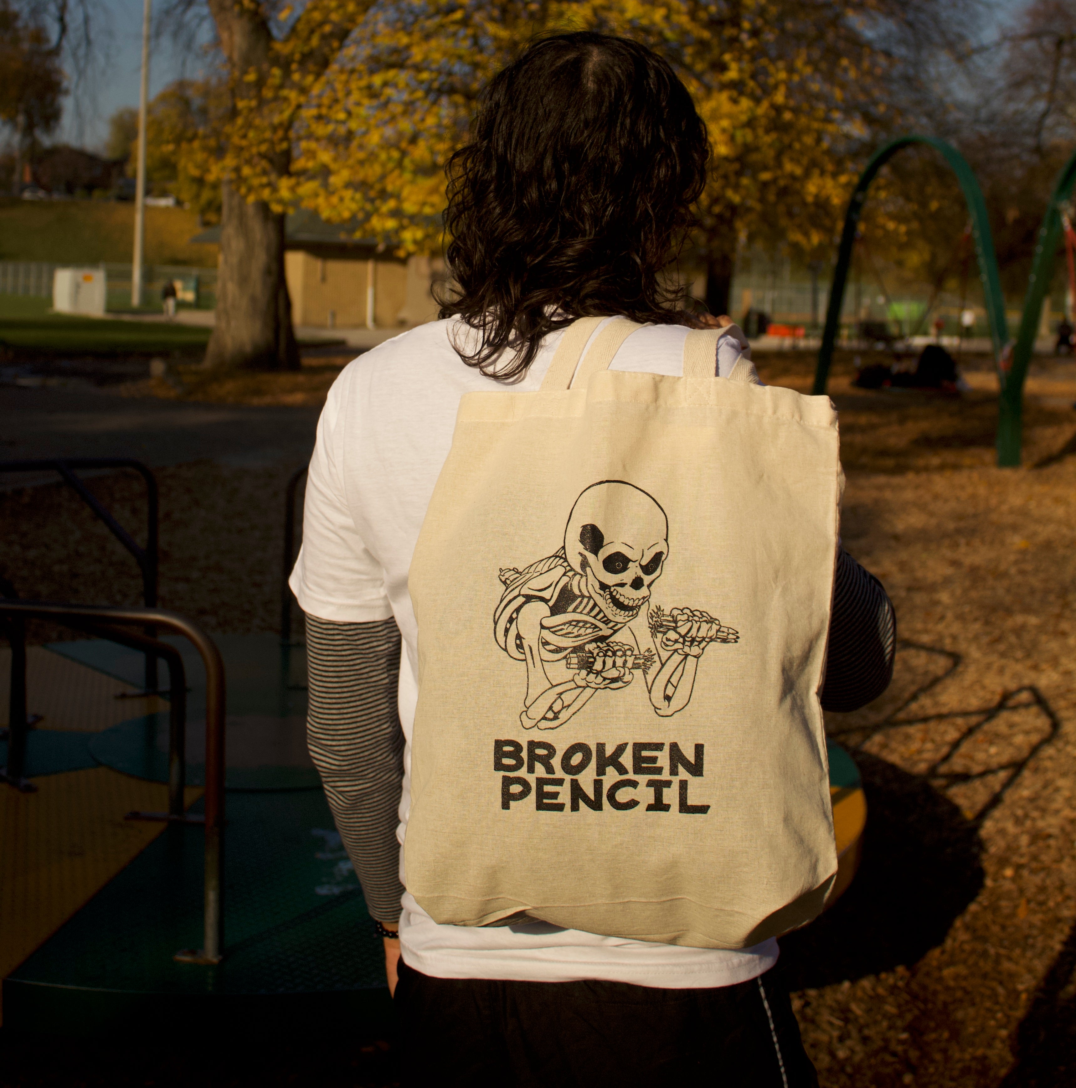 Skull and Zines Tote Bag