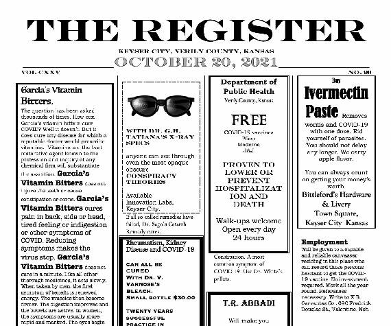 The Register, Keyser City, Kansas, October 20, 2021 Digital
