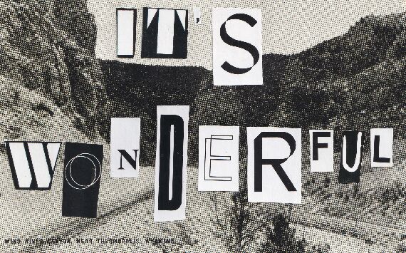 "It's Wonderful" Collage Postcard