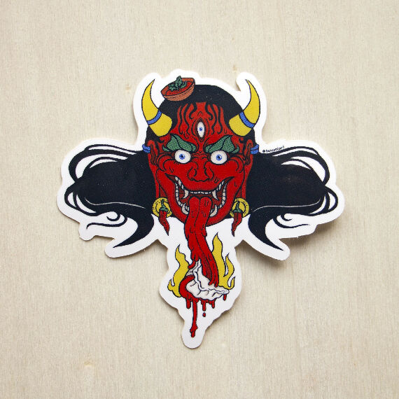 Momo Demon Sticker