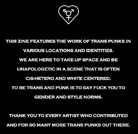 Trans Punks Smash the Cistem Digital Zine